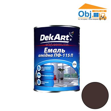 Декарт эмаль алкидная шоколадная Dekart ПФ-115П (0,9кг)