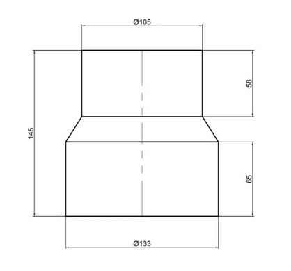Редукція каналізаційна 124/110 ТА/Sewage