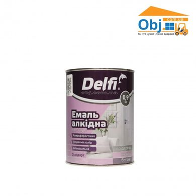 Делфі емаль біла алкідна Delfi Enamel Alkyd ПФ-115П (0,9кг)