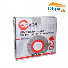 Щетка дисковая гофрированная 200х32мм INTERTOOL BT-6200