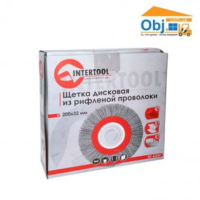 Щітка дискова гофрована 200х32мм INTERTOOL BT-6200
