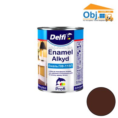 Делфи эмаль алкидная коричневая Delfi Enamel Alkyd ПФ-115П (2,8кг)
