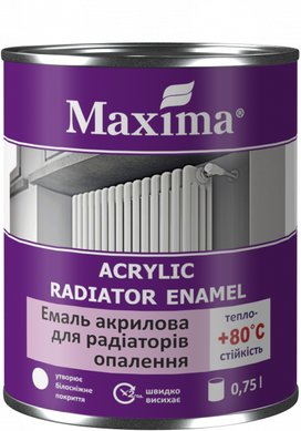Емаль акрилова для радіаторів 0,75л MAXIMA (шт.)