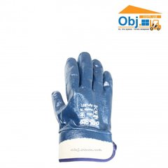 Перчатки (белые с синей нитриловой обливкой) Долоні851