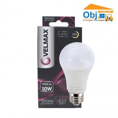 Світлодіодна лампа LED Velmax 10W E27 (м'яке світло)
