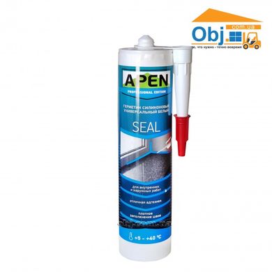 Герметик силиконовый универсальный белый APEN Seal (280мл)