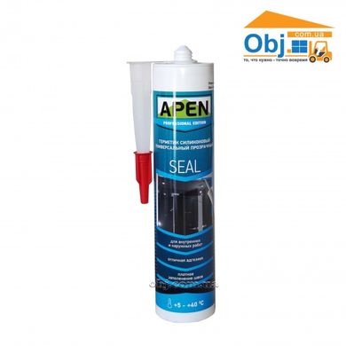 Герметик силиконовый универсальный прозрачный APEN Seal (280мл)